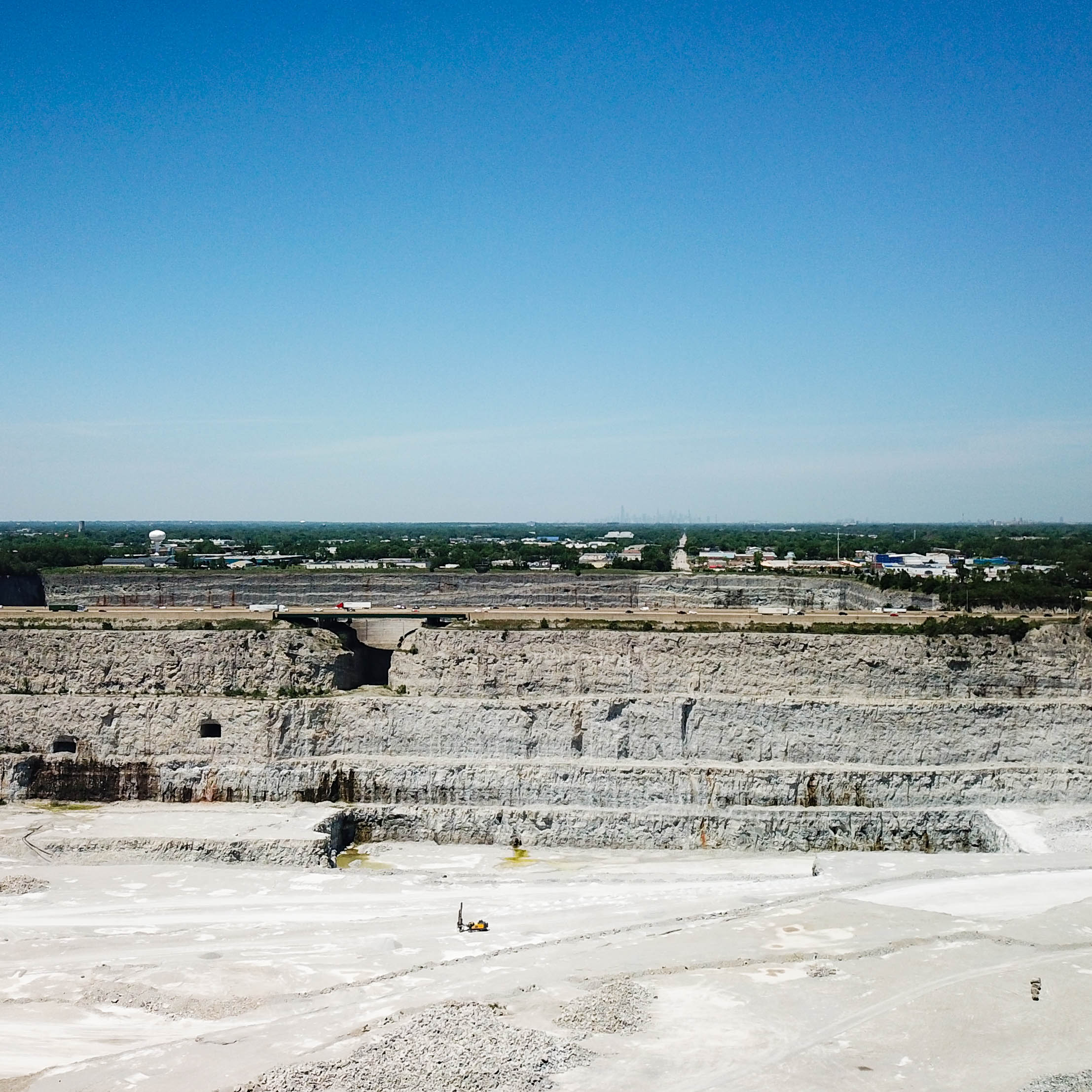 I-294 runs through the middle of the quarry. What a view!